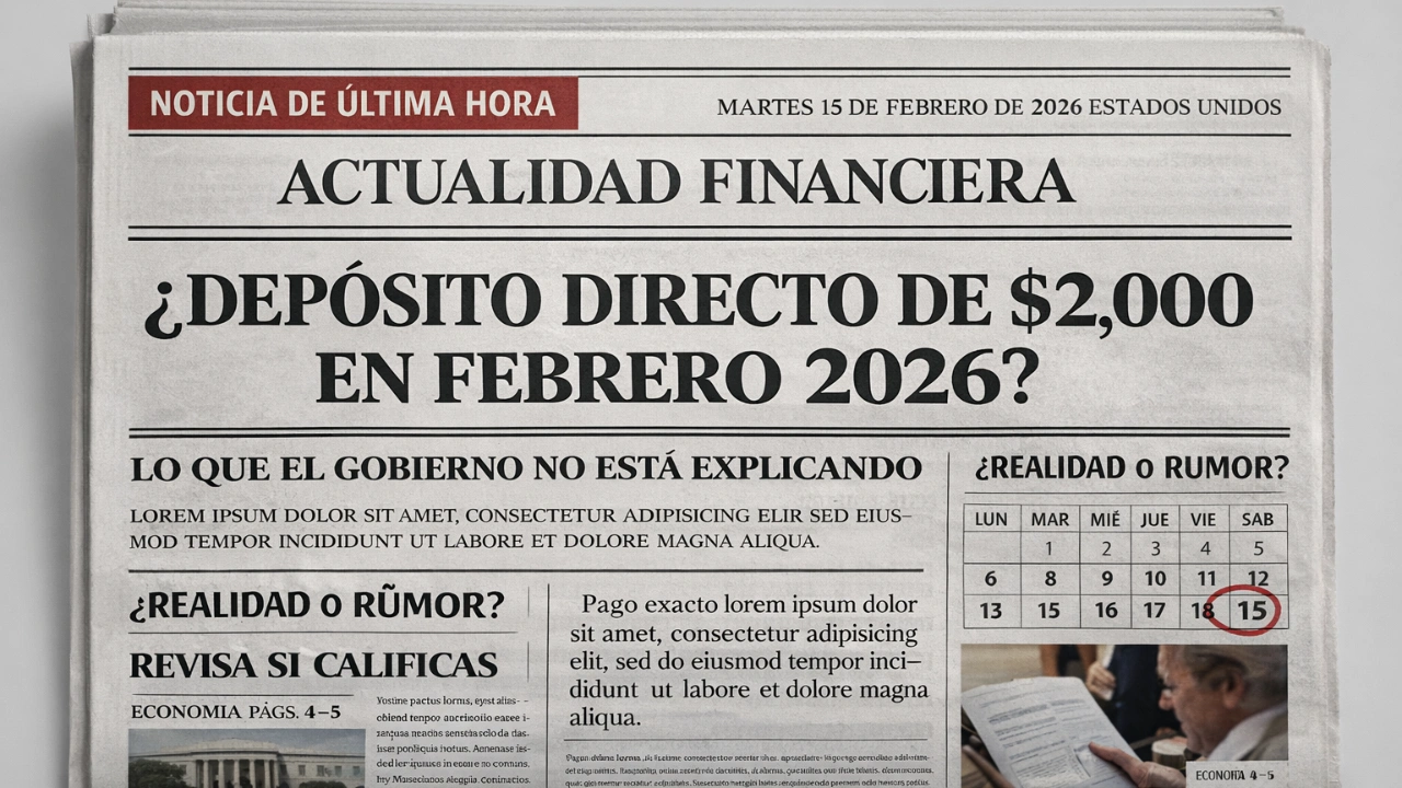 ¿Depósito Directo De $2,000 En Febrero 2026? La Verdad Que Debes Saber